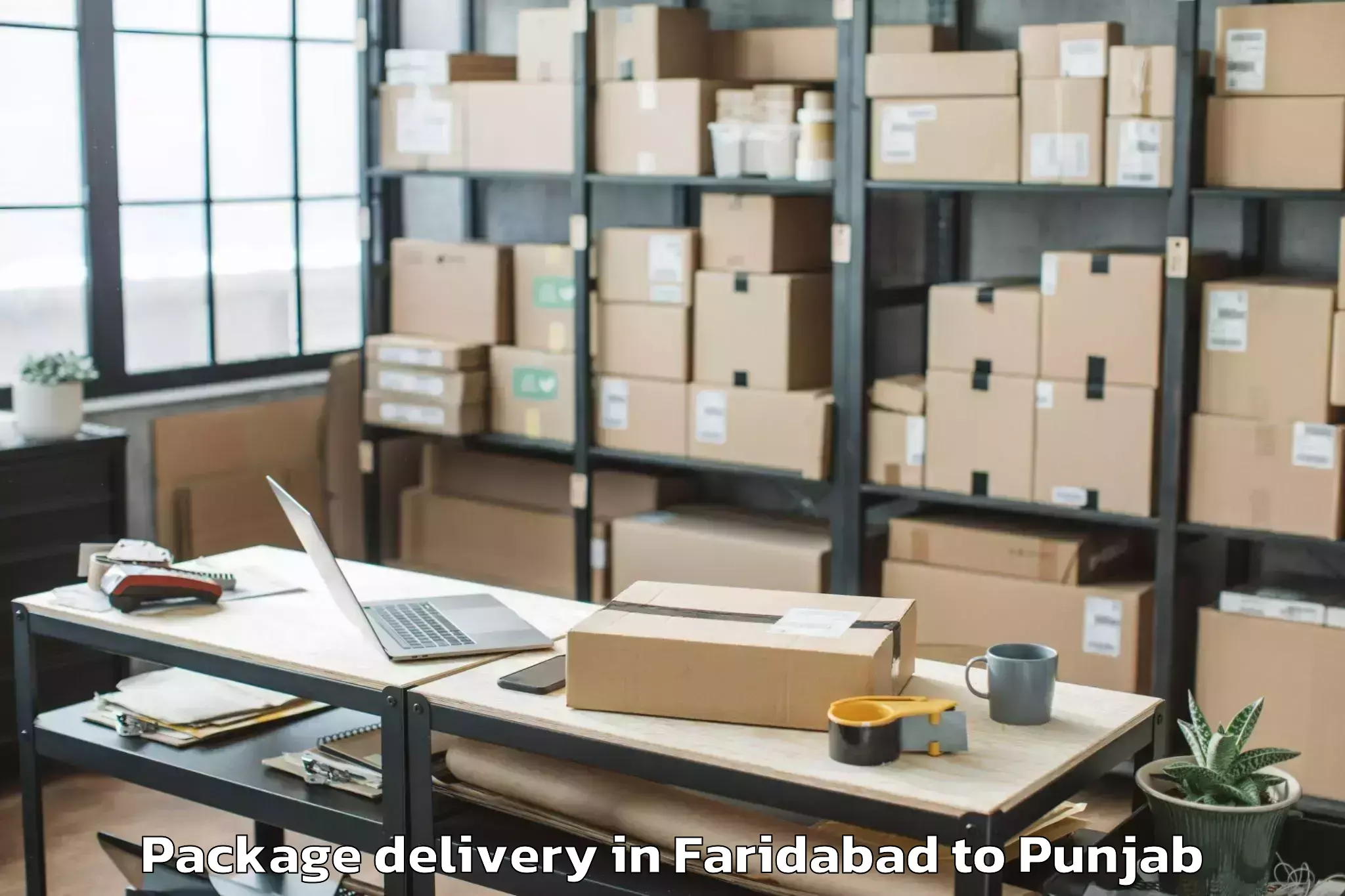 Book Faridabad to Pathankot Airport Ixp Package Delivery